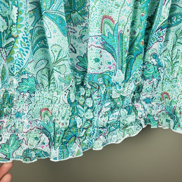 Soft Surroundings Womens Sheer Top Size 1X Floral 100% Polyester - Picture 3 of 7